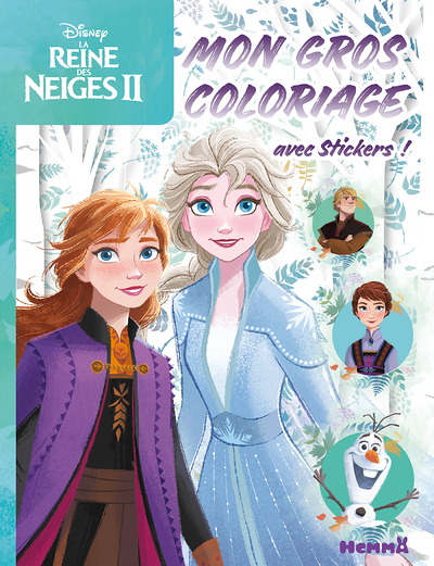 Disney La Reine des Neiges 2 - Mon gros coloriage + stickers ! (Fond forêt) (Jeunesse)