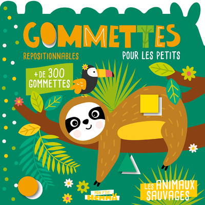 Mon P'tit Hemma Gommettes pour les petits - Les animaux sauvages (Jeunesse)