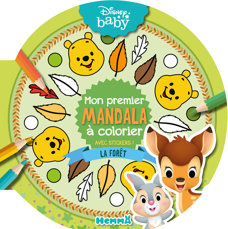 Disney Baby - Mon premier mandala à colorier - La forêt - Avec stickers ! (Broché)