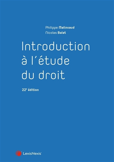 introduction a l etude du droit (Broché)
