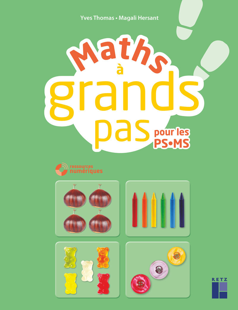 Maths à grands pas PS MS + CD + téléchargement (Broché)