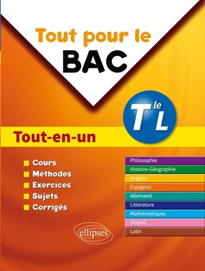 Tout pour le Bac • toutes matières • Terminale L (Broché)