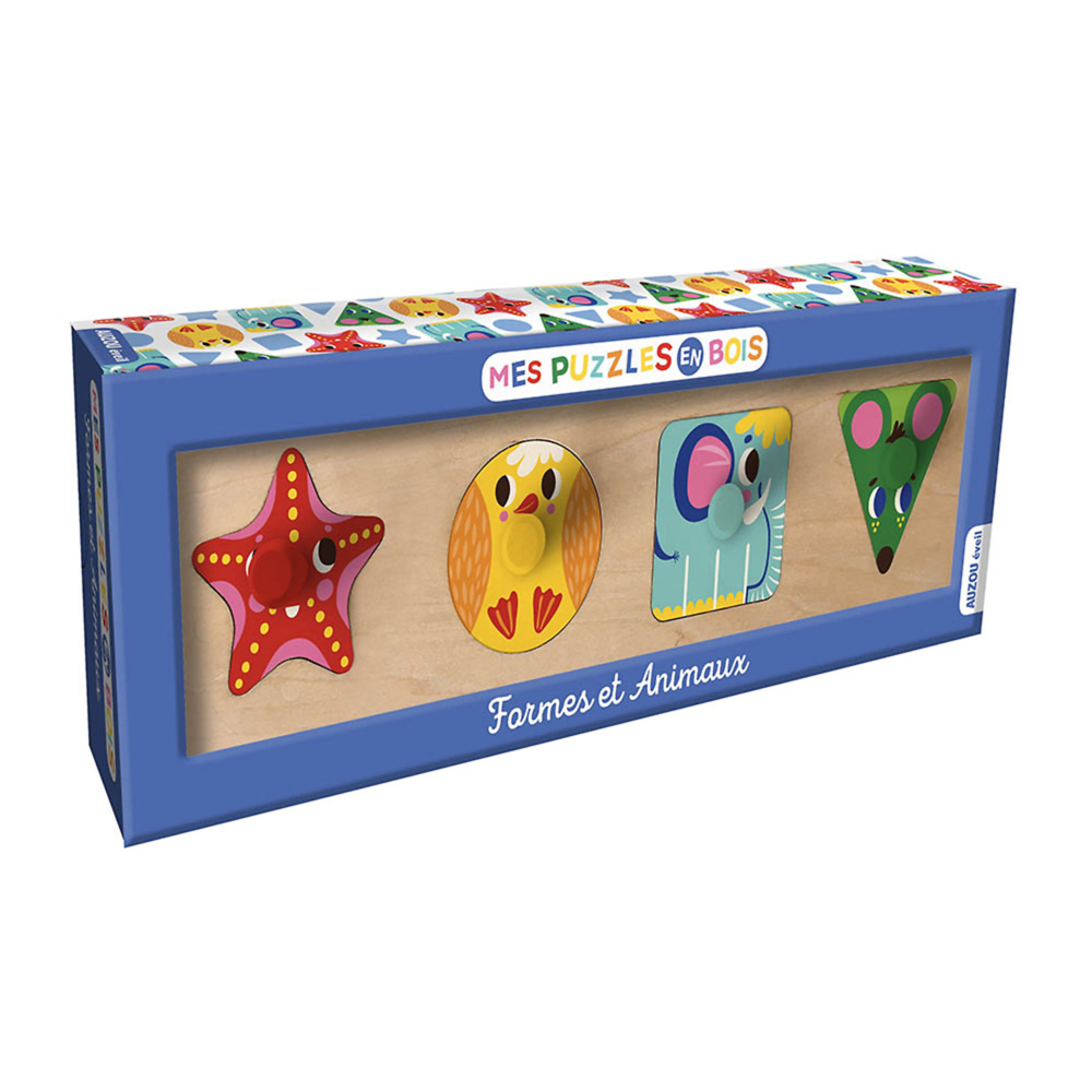 Formes et animaux - mes puzzles en bois (Coffret)