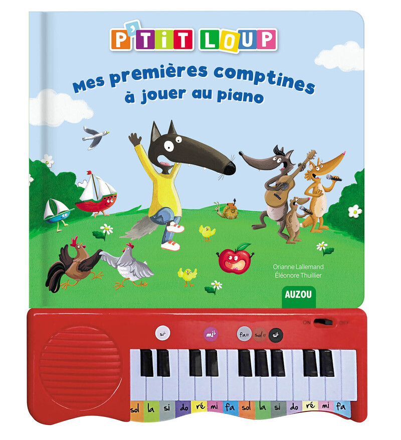 MON LIVRE PIANO - P'TIT LOUP - MES PREMIERES COMPTINES A JOUER AU PIANO (Jeunesse)