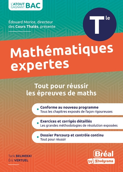 Enseignement optionnel mathématiques expertes terminale (Broché)