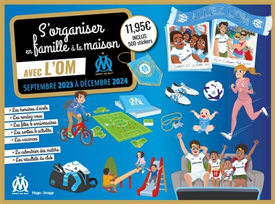Calendrier s'organiser en famille OM 2023 - 2024 (Spirale)