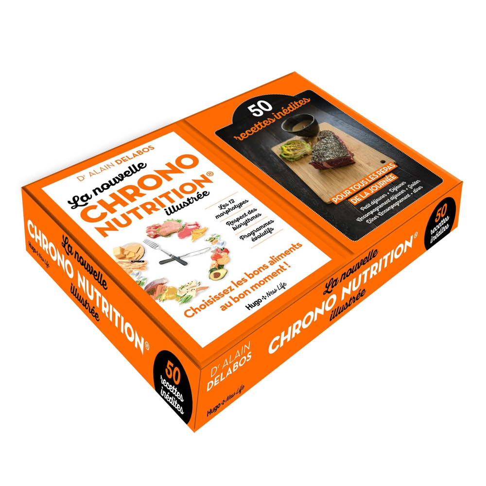 Coffret La nouvelle chrono nutrition illustrée - Inclus le livre et 50 fiches recettes (Coffret)