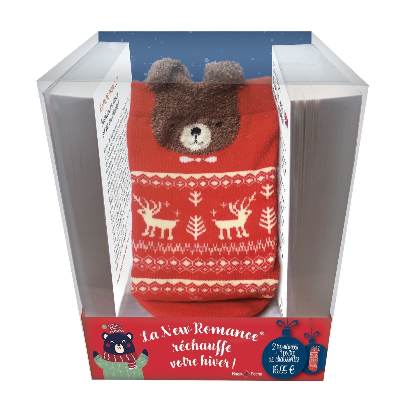 Coffret 1 romances de Noël et des chaussettes ours (Poche)