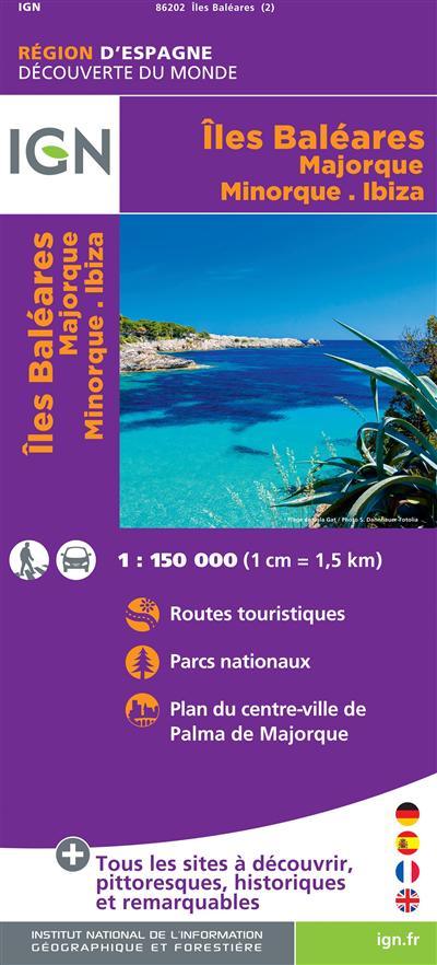 ILES BALEARES MAJORQUE MINORQUE IBIZA (Carte)