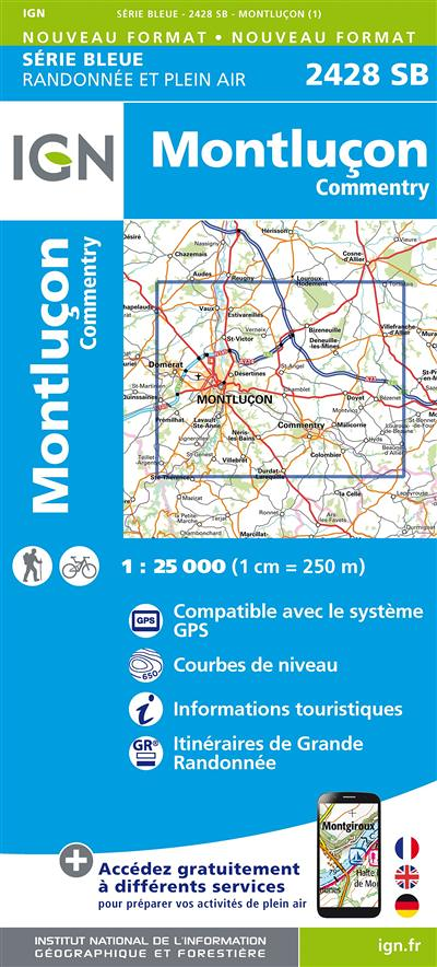 2428SB MONTLUCON COMMENTRY (Carte)