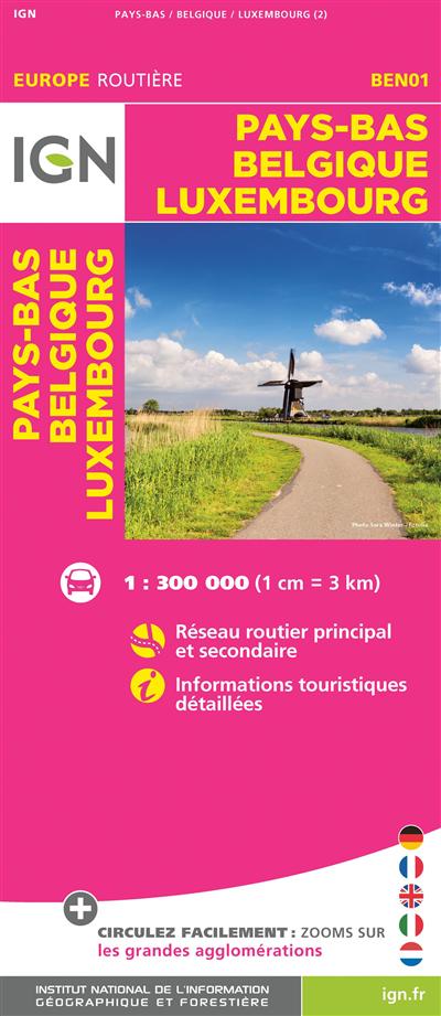 PAYS BAS BENELUX LUXEMBOURG (Carte)