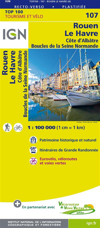 107 - ROUEN LE HAVRE COTE D ALBATRE BOUCLES DE LA SEINE NORMANDE (Broché)