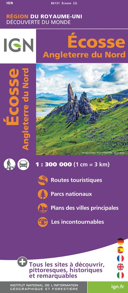 ECOSSE - ANGLETERRE DU NORD (Carte)
