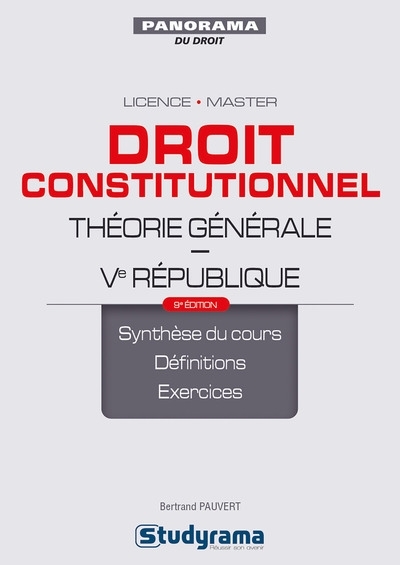 Droit constitutionnel - Théorie générale : Ve Réépublique 9e édition (Broché)