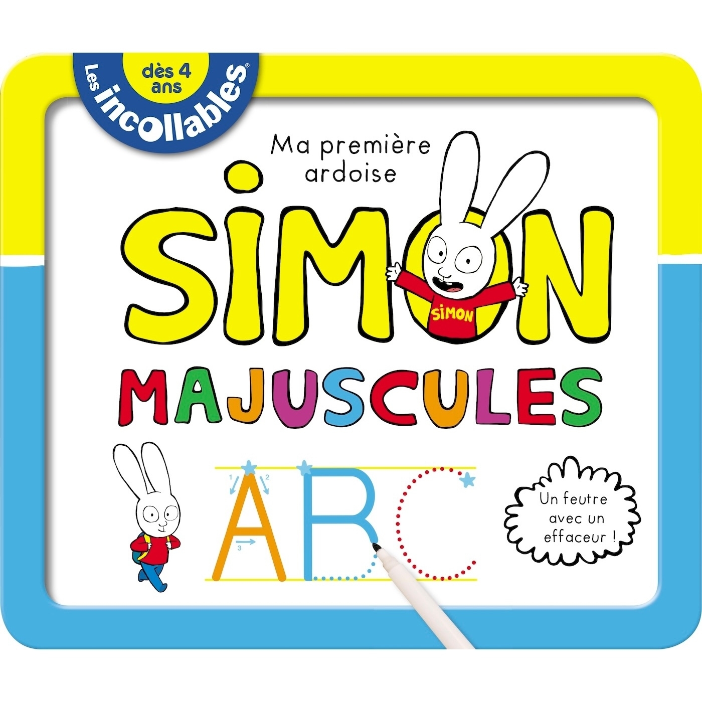Les Incollables - Ardoises effacables Simon - Majuscules (Cartonné)