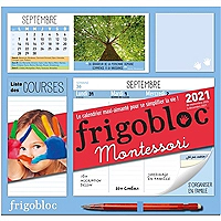 Frigobloc Montessori 2021 - Calendrier d'organisation familiale (de sept. 2020 à décembre 2021) (Bro