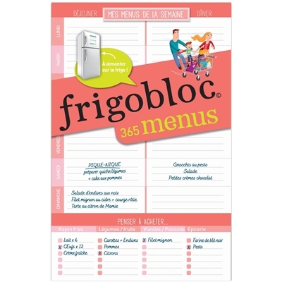 Frigobloc liste de menus (Blister)