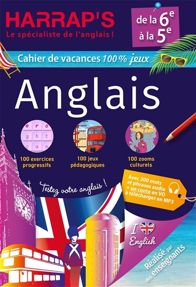 Harrap's cahier de vacances anglais 6ème (Broché)