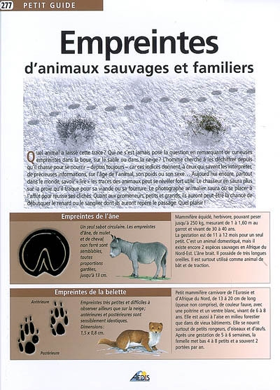 Empreintes d'animaux sauvages et familiers (Broché)