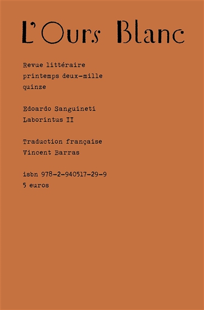 Ours blanc (L') - Numéro 6 : Laborintus II (Revue)