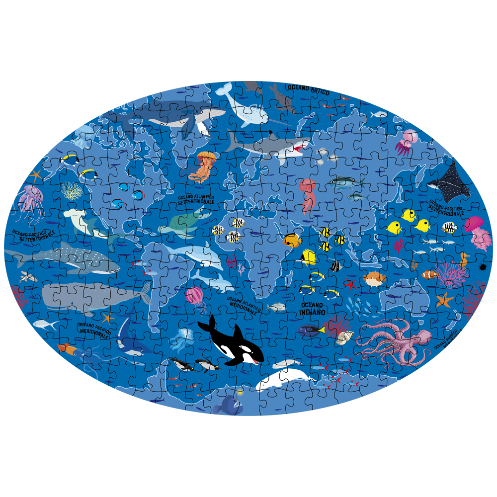 Voyage, découvre, explore - La mer - Puzzle ovale 205 pièces (Jeunesse)