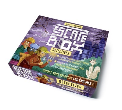 Escape Box Détectives - Escape game enfant de 2 à5 joueurs - De 8 à 12 ans (Coffret)