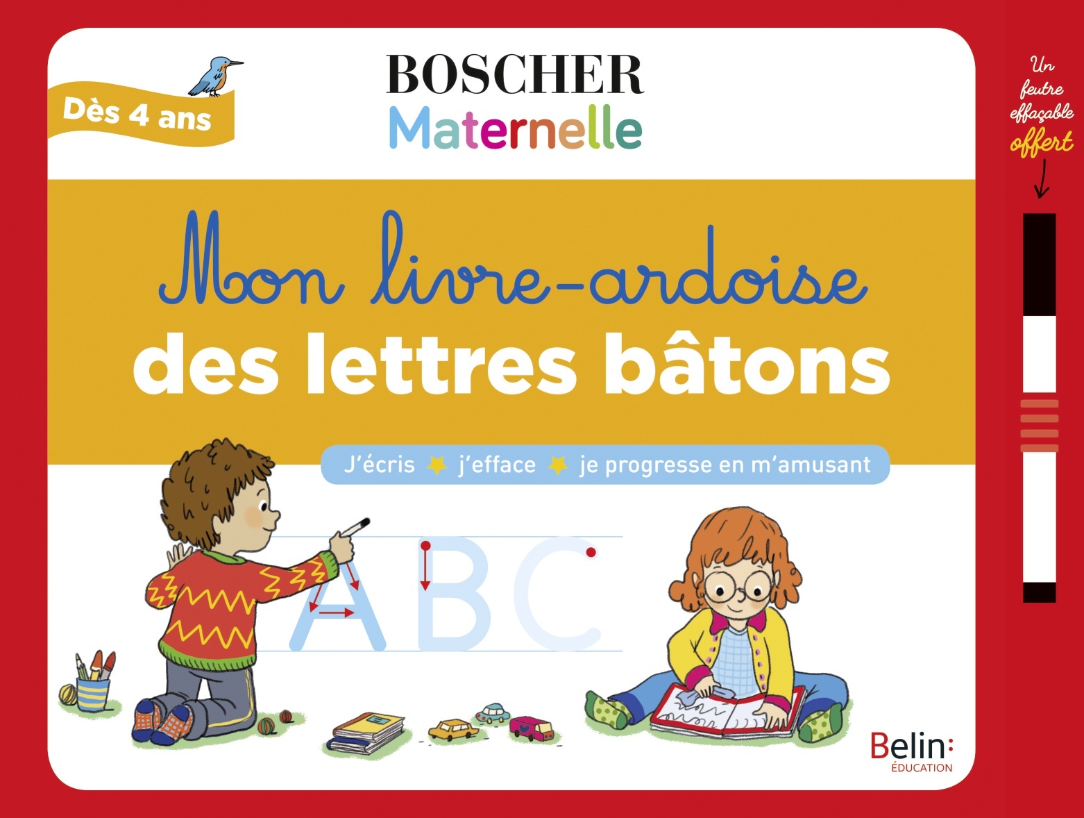 Mon livre-ardoise des lettres bâtons (Cartonné)