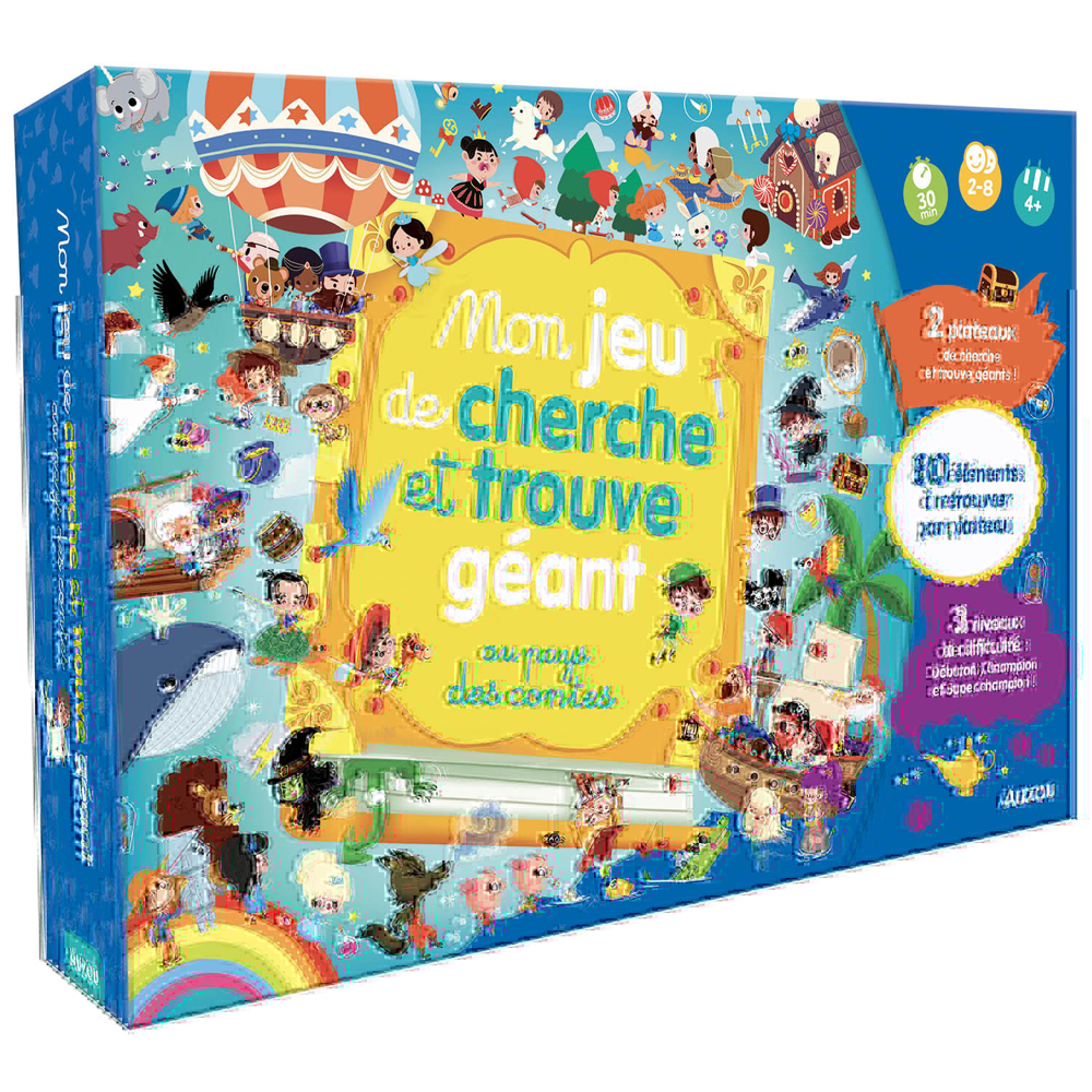 Mon jeu de cherche et trouve géant : au pays des contes (Coffret)