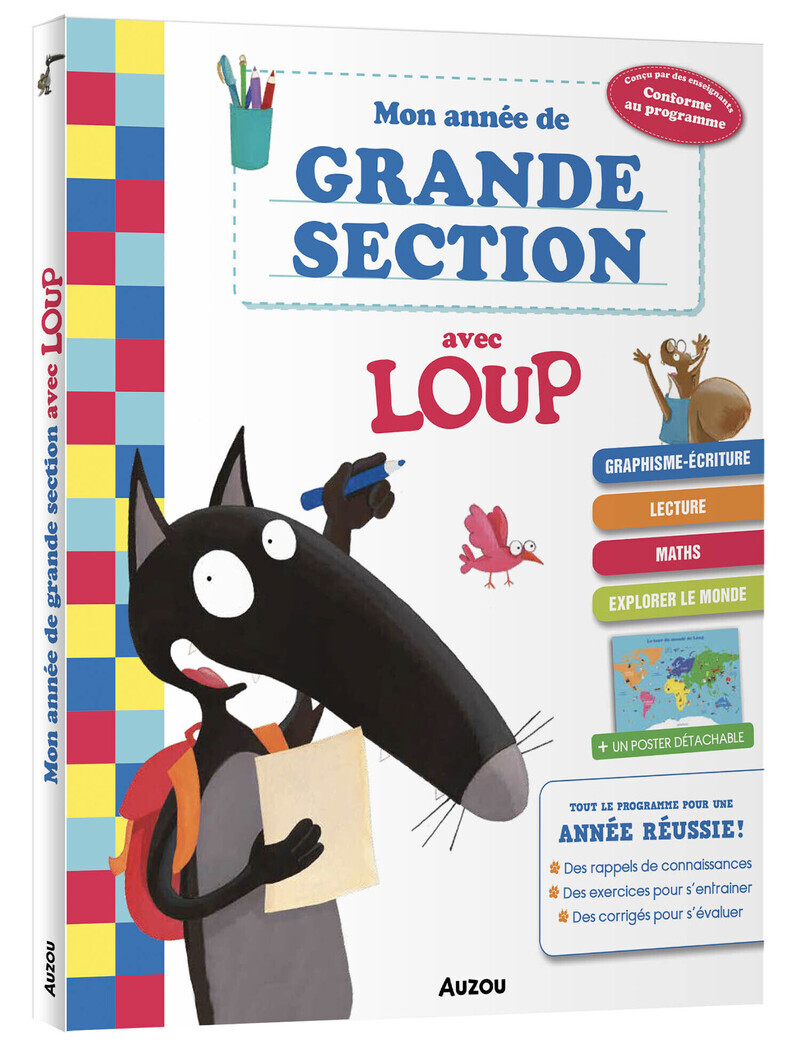 MON ANNÉE DE GRANDE SECTION AVEC LOUP - CAHIER DE SOUTIEN TOUT LE PROGRAMME (Broché)